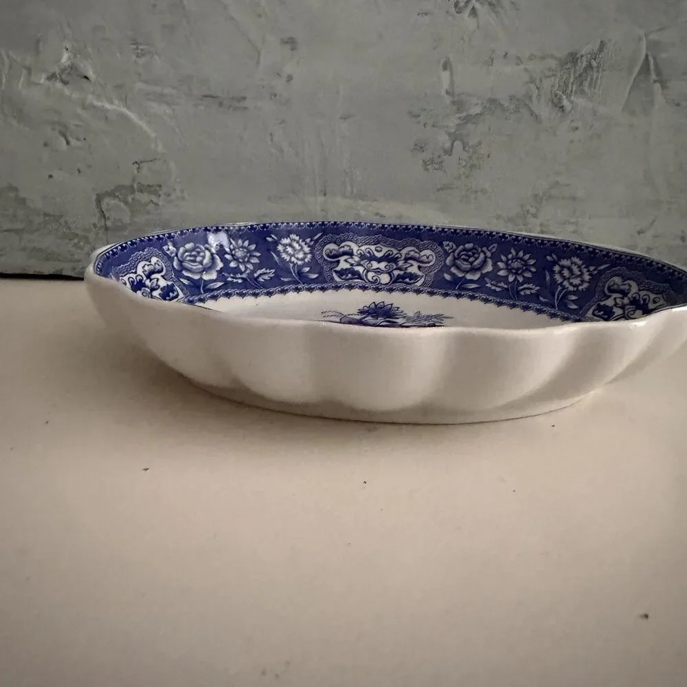 Spode Blue Room Oval Fluted Dish 6